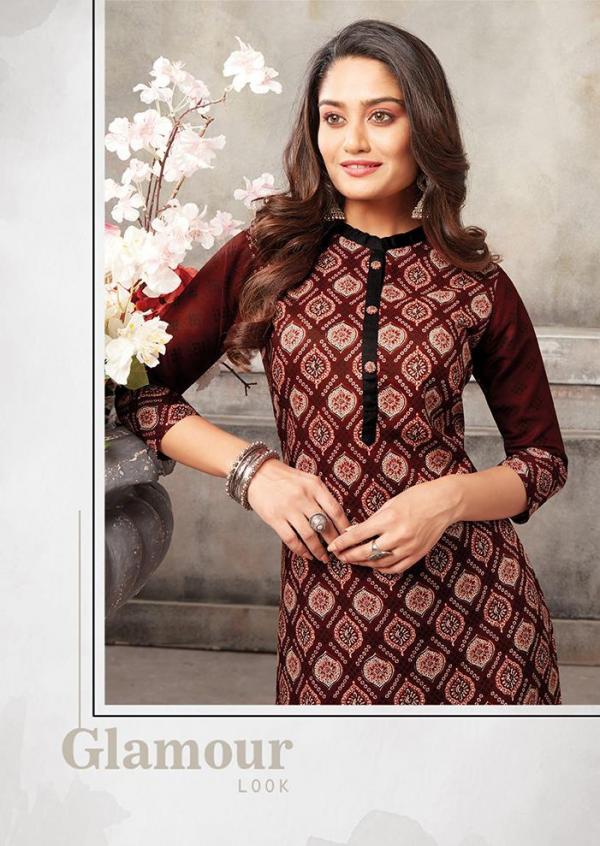 Aarvi Pure Gold Vol 5 Fancy Rayon Printed Kurti 